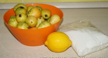 Krok za krokem recept na výrobu hruškového džemu s citronem na zimu